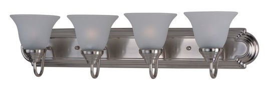 Essentials - 801x 30" 4 Light Bath Vanity Light in Satin Nickel with Frosted Glass Finish