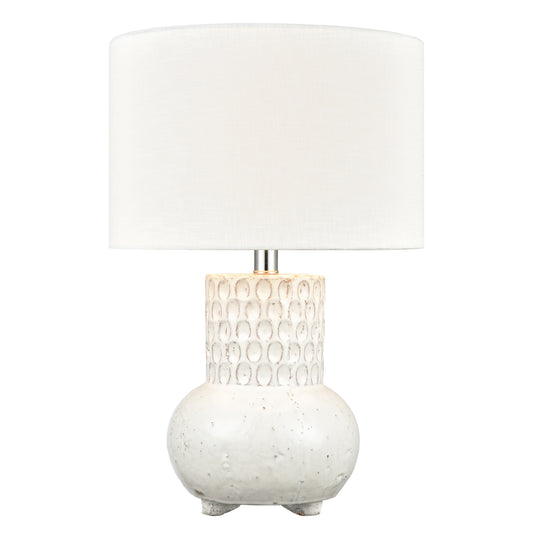 Delia 21" Table Lamp in White