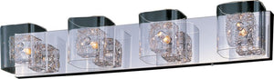 Gem 31' 4 Light Bath Vanity Light in Polished Chrome and Silver