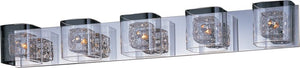 Gem 39' 5 Light Bath Vanity Light in Polished Chrome