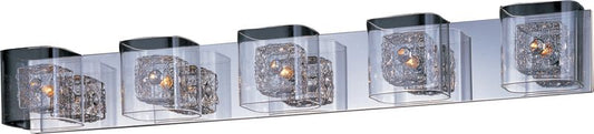 Gem 39" 5 Light Bath Vanity Light in Polished Chrome