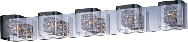 Gem 39' 5 Light Bath Vanity Light in Polished Chrome