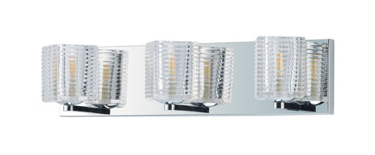 Groove 20.5" 3 Light Bath Vanity Light in Polished Chrome