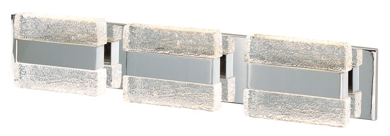 Ice 28' 6 Light Bath Vanity Light in Polished Chrome