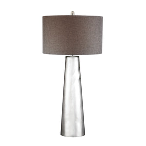 Tapered Cylinder 37.5' Table Lamp in Silver Mercury
