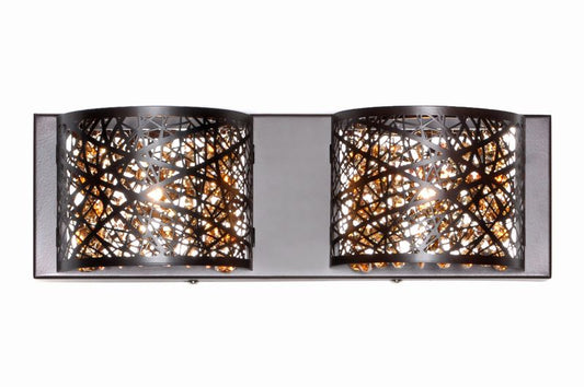 Inca 15.75" 2 Light Bath Vanity Light in Bronze