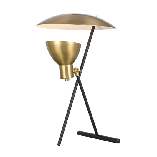 Wyman Square 19" Table Lamp in Satin Gold