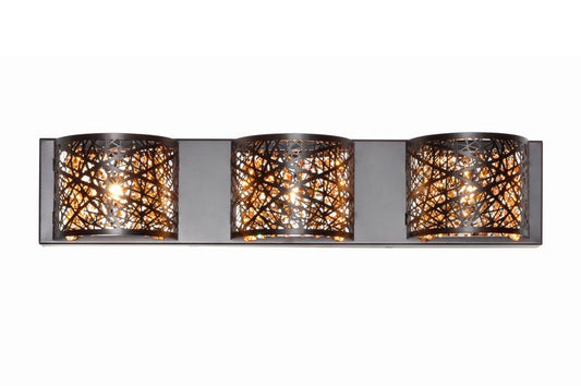 Inca 4.25" x 5" Vanity Lighting with 3 Light bulbs included - Bronze
