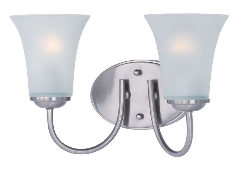 Logan 14' 2 Light Vanity Wall Sconce in Satin Nickel