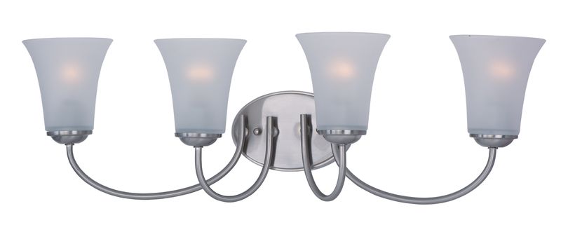 Logan 28' 4 Light Vanity Wall Sconce in Satin Nickel