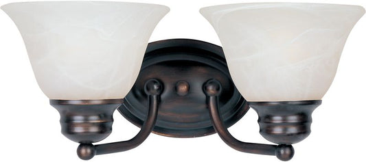 Malaga 13.25" 2 Light Vanity Wall Sconce in Oil Rubbed Bronze