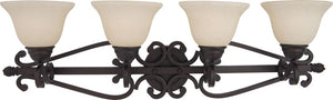 Manor 37' 4 Light Bath Vanity Light in Oil Rubbed Bronze