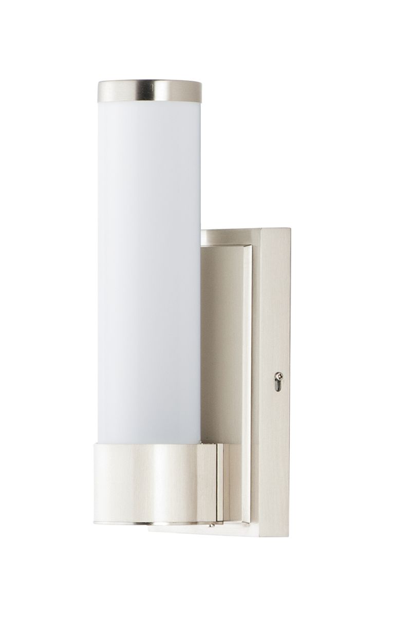Optic 10.5' Single Light Vanity Wall Sconce in Satin Nickel