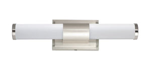 Optic 18' Single Light Vanity Wall Sconce in Satin Nickel