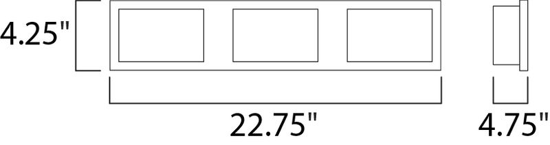 Pizzazz 22.75' 3 Light Vanity Lighting in Coffee