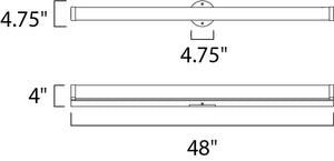 Polar 48' Single Light Vanity Lighting in Polished Chrome