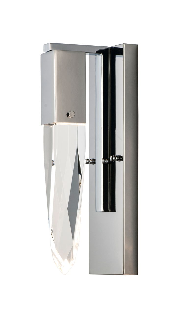 Quartz 4.75' Single Light Vanity Lighting in Polished Chrome