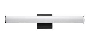 Rail 24' Single Light Vanity Wall Sconce in Black