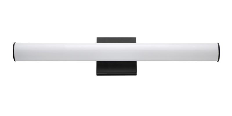 Rail 24' Single Light Vanity Wall Sconce in Black