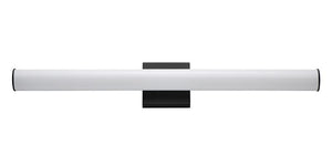 Rail 30' Single Light Vanity Wall Sconce in Black