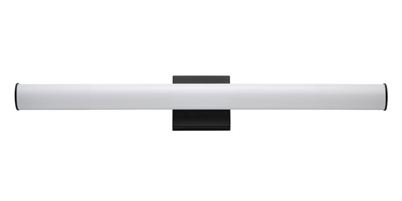 Rail 30' Single Light Vanity Wall Sconce in Black