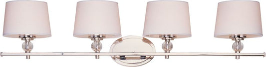 Rondo 36.25" 4 Light Bath Vanity Light in Polished Nickel