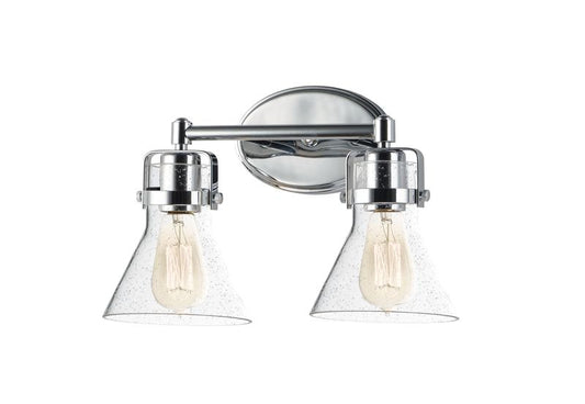 Seafarer 15" x 10" Vanity Lighting with 2 Light bulbs included - Polished Chrome