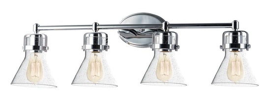 Seafarer 33.25" Polished Chrome Vanity Lighting with E26 Medium Incandescent