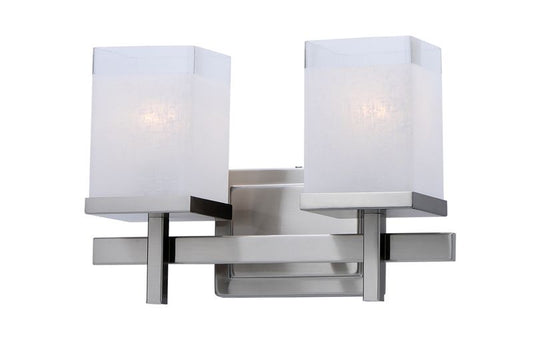 Tetra 14" 2 Light Bath Vanity Light in Satin Nickel
