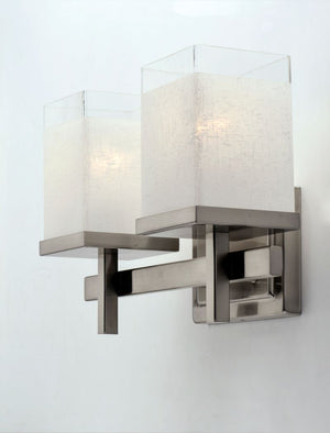 Tetra 14' 2 Light Vanity Lighting in Satin Nickel