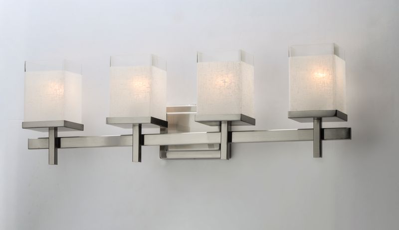 Tetra 30' 4 Light Vanity Lighting in Satin Nickel