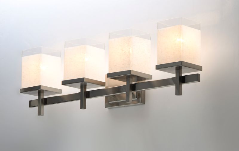 Tetra 30' 4 Light Vanity Lighting in Satin Nickel