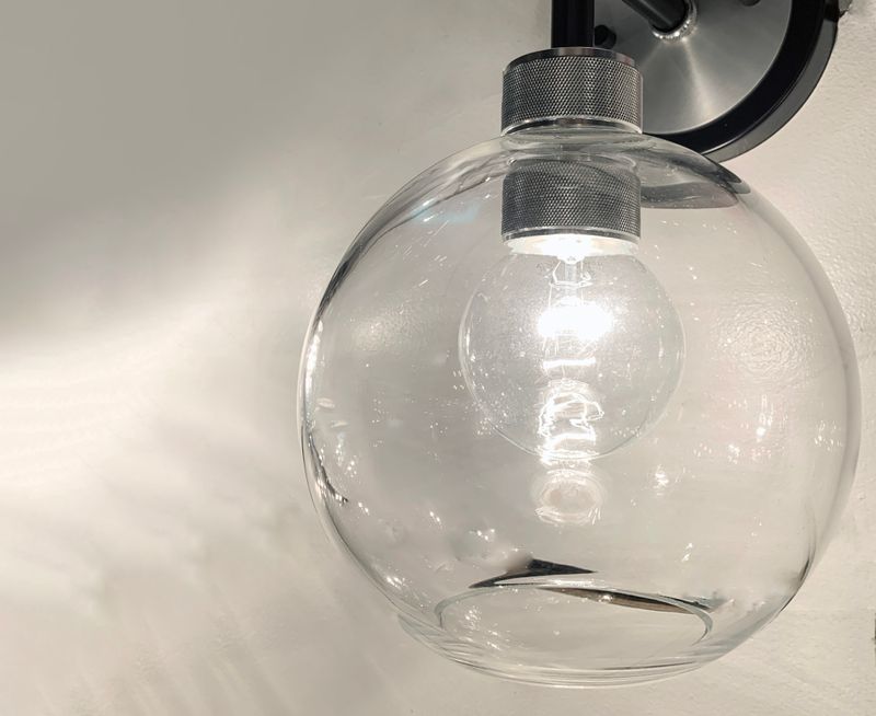 Vessel 3 Light Vanity Lighting in Black and Brushed Aluminum