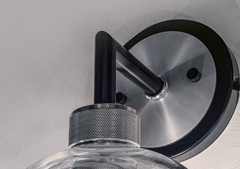 Vessel 3 Light Vanity Lighting in Black and Brushed Aluminum