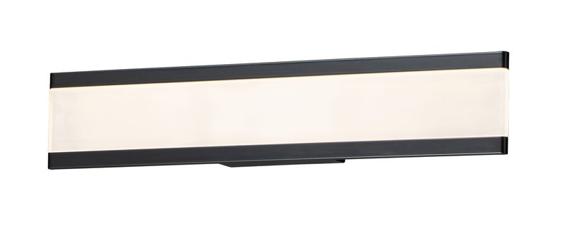 Visor 24' 2 Light Bath Vanity Light in Black