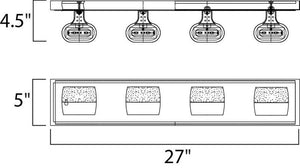 Volt 27' 8 Light Vanity Lighting in Polished Chrome