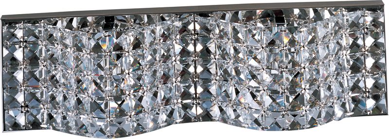 Wave 18' 2 Light Bath Vanity Light in Polished Chrome