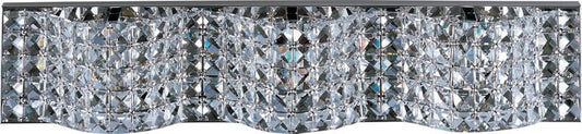 Wave 26" 3 Light Bath Vanity Light in Polished Chrome