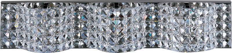 Wave 26' 3 Light Bath Vanity Light in Polished Chrome
