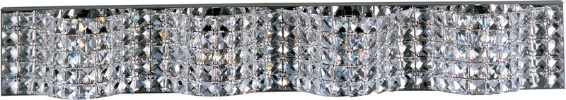 Wave 34' 4 Light Bath Vanity Light in Polished Chrome