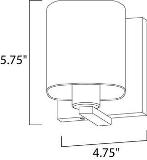 Wrap 4.75' Single Light Vanity Lighting in Satin Nickel