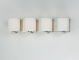 Wrap 26.25' 4 Light Vanity Lighting in Satin Nickel