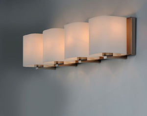 Wrap 26.25' 4 Light Vanity Lighting in Satin Nickel