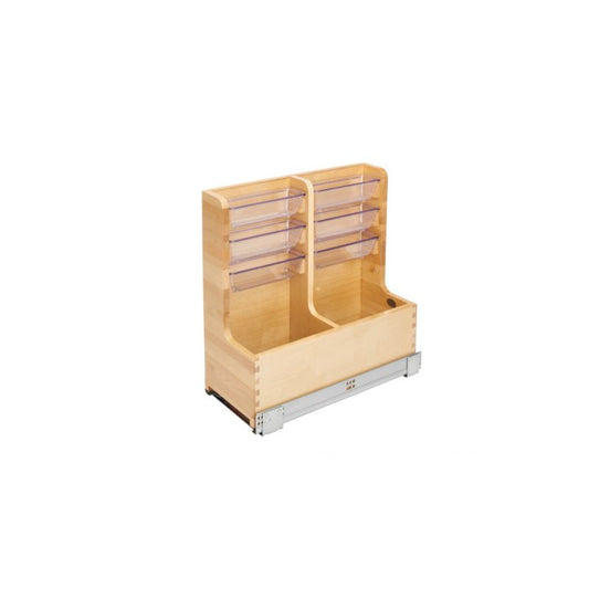 441 Series Natural Maple Vanity L-Shaped Pull-Out Organizer (8.75" x 18.75" x 18.8")