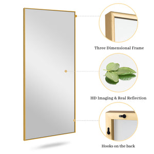 71-in H x 24-in W Metal Framed Full Length Oversized Mirror