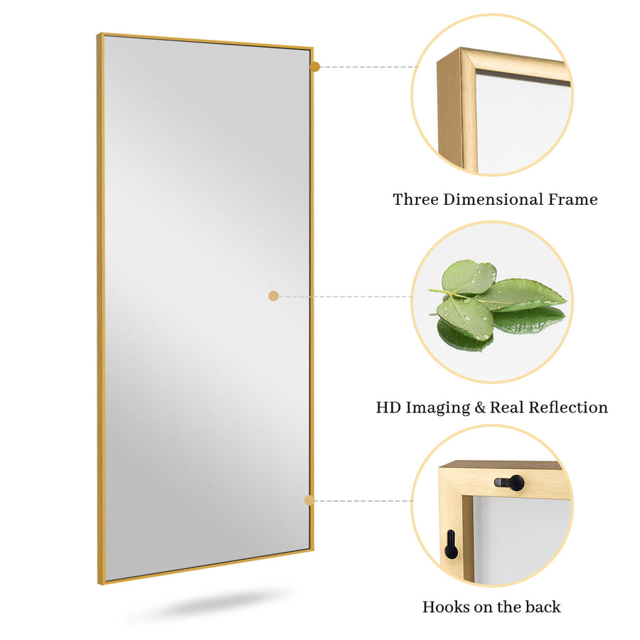 71-in H x 24-in W Metal Framed Full Length Oversized Mirror