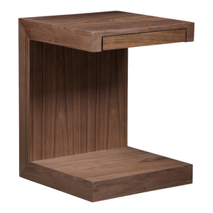 Moe's Home Zio Accent Table in Walnut Brown (21' x 16' x 16') - AD-1025-03