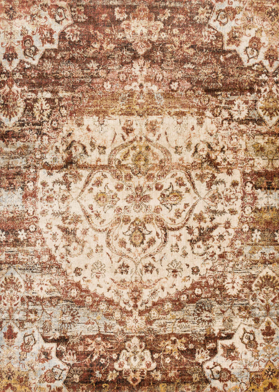 Anastasia Rug in Rust & Ivory