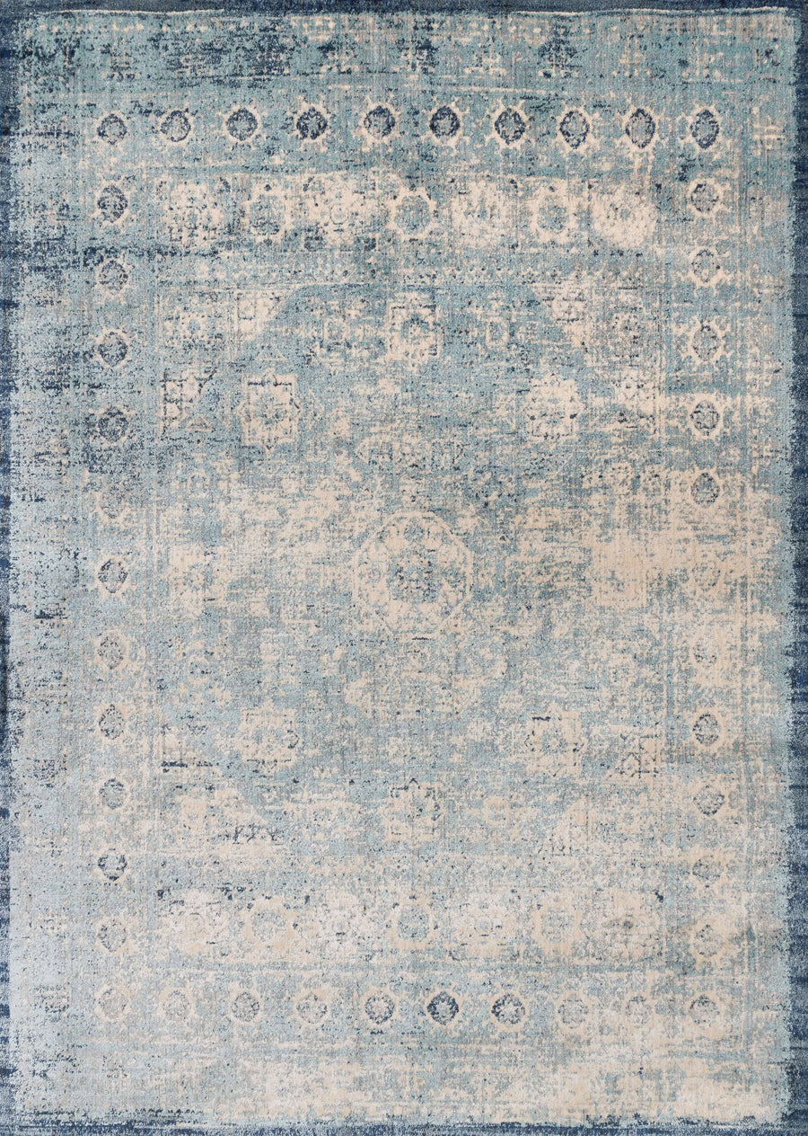 Anastasia Rug in Lt. Blue & Ivory