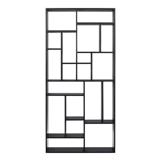 Moe's Home Redemption Bookshelf in Black (86" x 41" x 12") - BC-1025-02